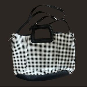 Foley + Corinna Gingham Canvas & Leather Tote Bag